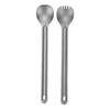 Cuillère de Camping à Long Manche Légère Titane Vaisselle Résistance à la Corrosion Spork/Cuillère Matériel de Camping