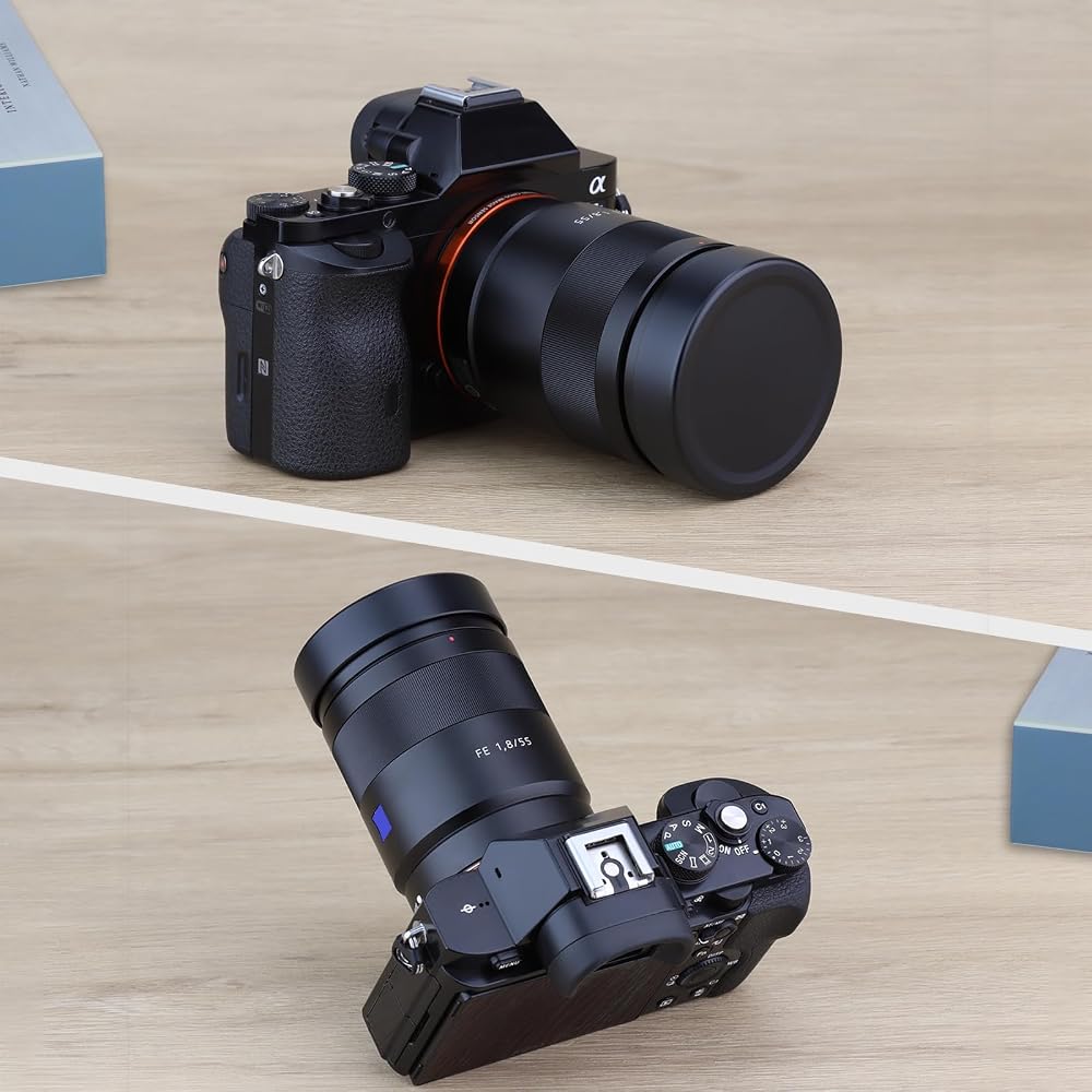 Haoge Metal Square Lens Hood + Hood Cap for Fujifilm, Compatible with Sony Carl Zeiss Sonnar T* FE 35mm F2.8 ZA, FE 55mm/F1.8, and FE 24mm F1.8 ZA Len