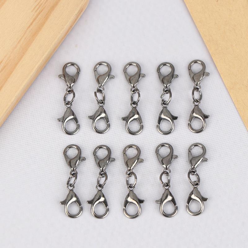 

10/30Pcs Handmade Bracelet Necklace Connector Double Lobster Clasp Suitable For DIY Jewelry Making Accessories