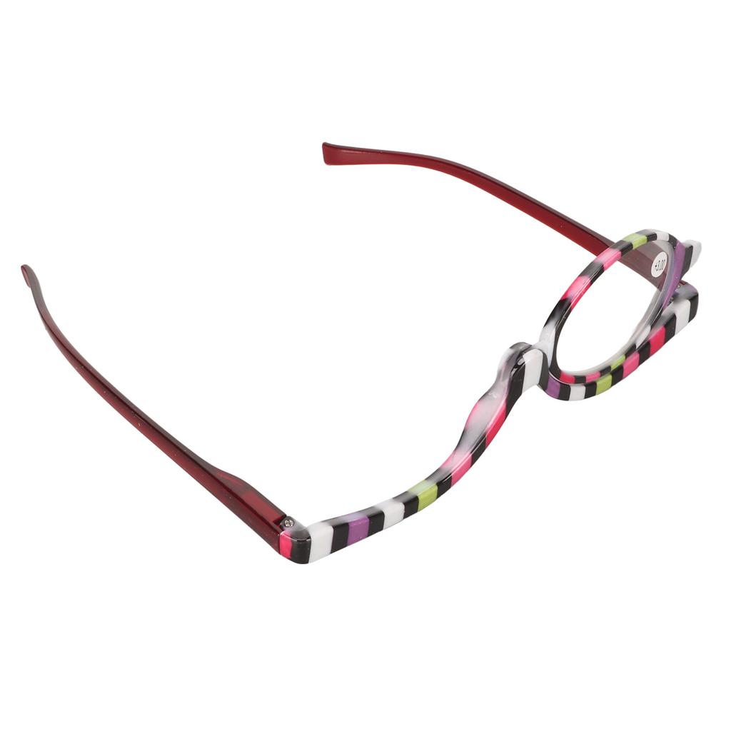 Cosmetic Eye Glasses Rotating Magnifying Makeup Reading Glasses for Performance Party +3.00