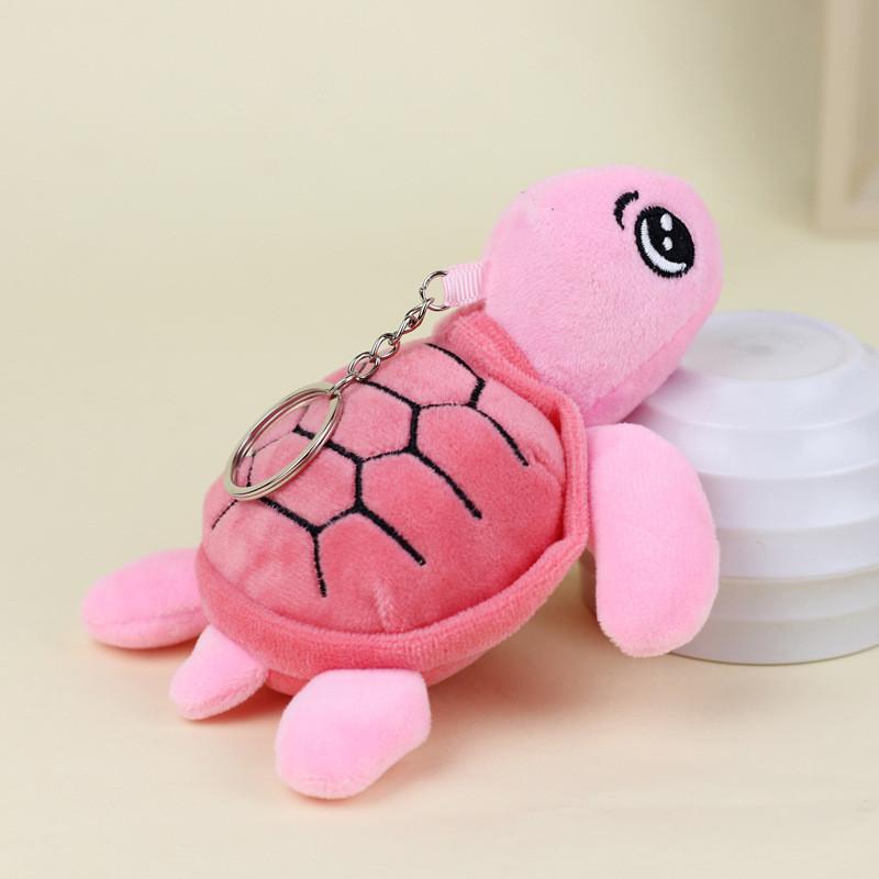 Adorable Plush Ocean Animal Large Turtle Keychain Soft Toy In Multiple Colors
