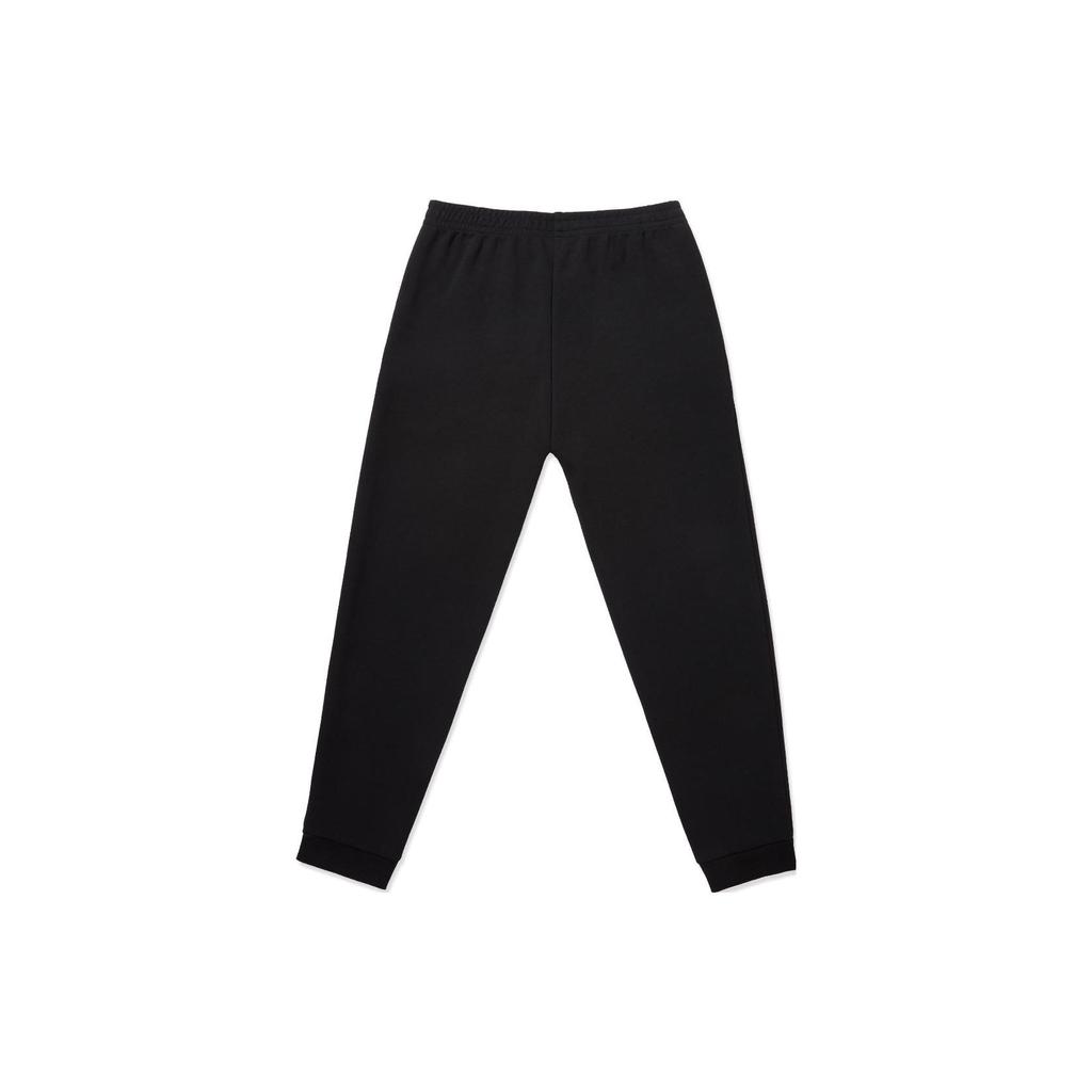 Li Ning Badminton Series Autumn Solid Color Cuffed Sports Running Long Pants Men bottoms Black AKLTC85-1