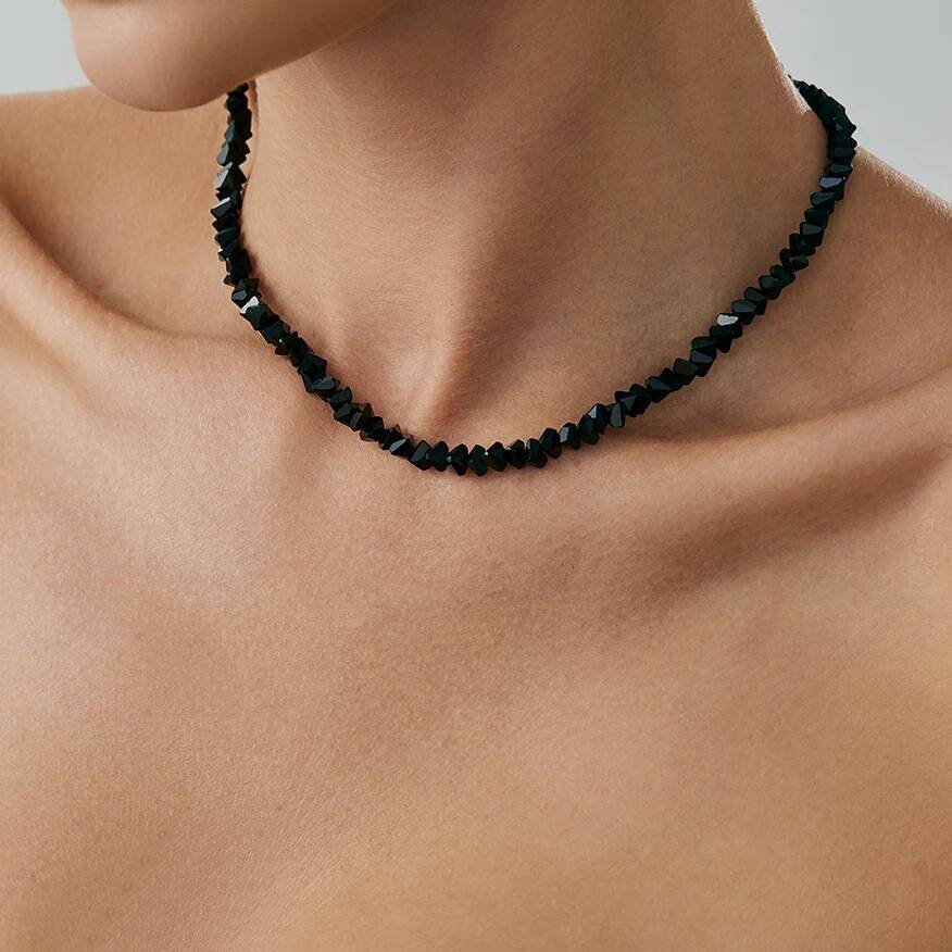 Salircon Exquisite Y2K Irregular Crystal Necklace Bracelet Set Women Trendy Charm Adjustable Clavicle Chain Wedding Jewelry Gift