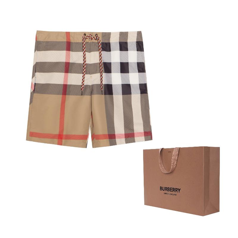 Burberry Men Check Swim Shorts Archive Beige 80226471