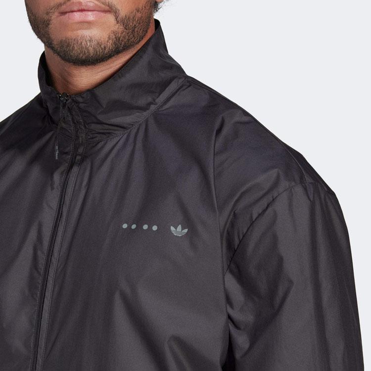 Adidas Originals Reclaim Utility Solid Logo Removable Sleeve Loose Collar Long Sleeve Jacket Men Jacket Black HK2752