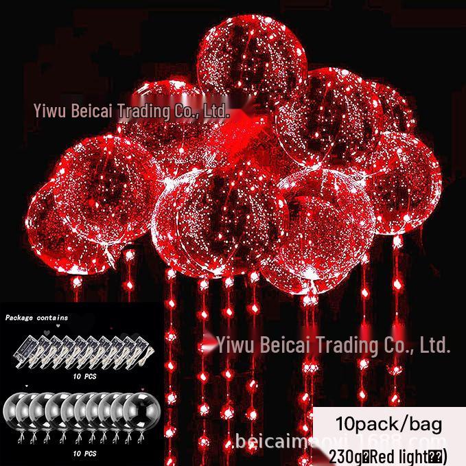 Helium LED Light-Up Balloons for Valentine's, Weddings, Birthdays, and Festivals