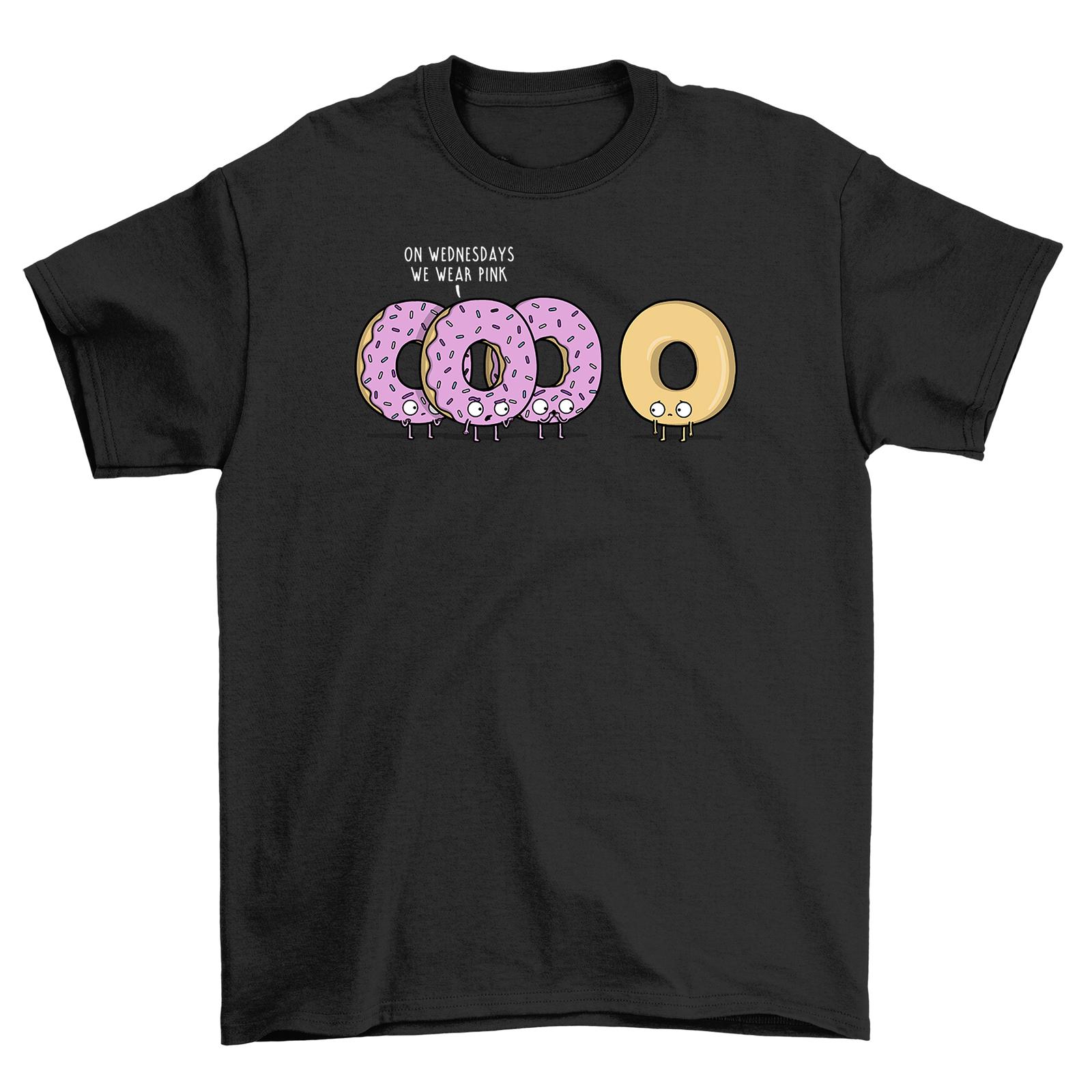 On Wednesdays we wear PINK WEDNESDAY DONUTS t-shirt Unisex Cotton S