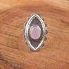 Rose Chalcedony Gemstone 925 Sterling Silver Jewelry Handmade Designer Ring RR-6-16