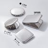 Double-Sided Folding Makeup Mirror: Portable, Stainless Steel, Drop-Resistant, Standable
