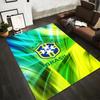 Brasilien CBF Logo Grün Gelb Farbverlauf Teppich für Wohnzimmer Dekoration Geeignet für die Verwendung als Anti-Rutsch-Matte für Wohnzimmer Schlafzimmer Sofas