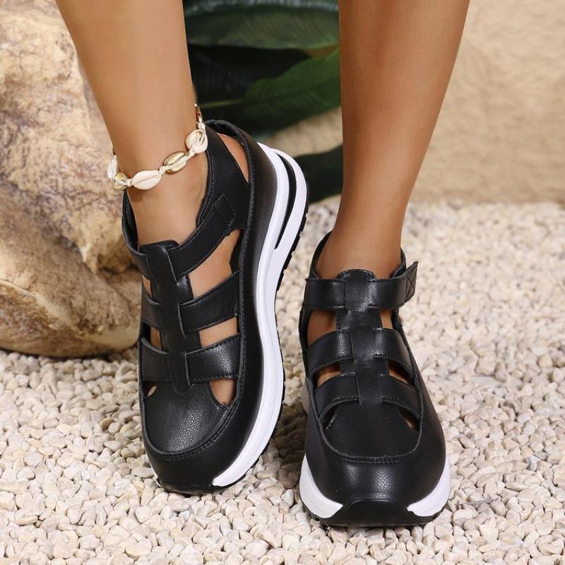 Women Platform Sandals Summer New Baotou Hollow Out Sandals Casual Wedge Heel Sandal Women Roman Sandals Sandalias Mujer