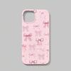 Ins bow pink phone case for iPhone Apple 11/12/13/14/15/16 ProMax soft 17