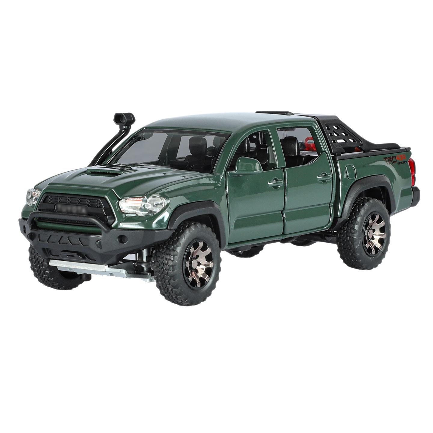 

1/32 Toyota Tacoma Пікап Модель Автомобіля зі Сплаву Лита та Іграшкова Металева Позашляховики Модель Автомобіля Звук та Світло Колекція Дитяча Іграшка Подарунок