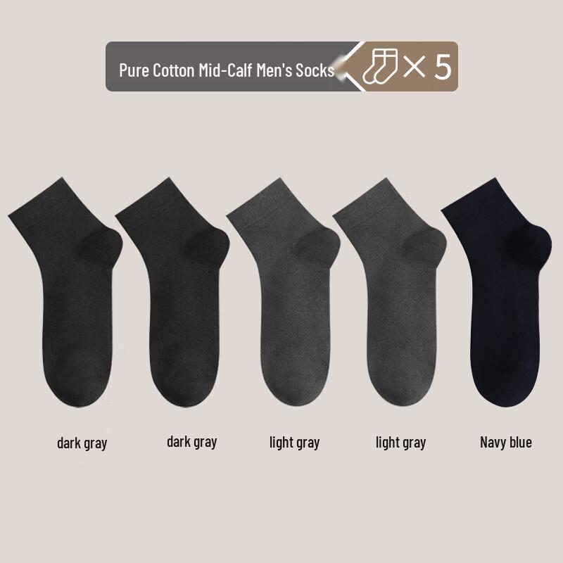 

LangSha Men s Cotton Mid-Calf Socks