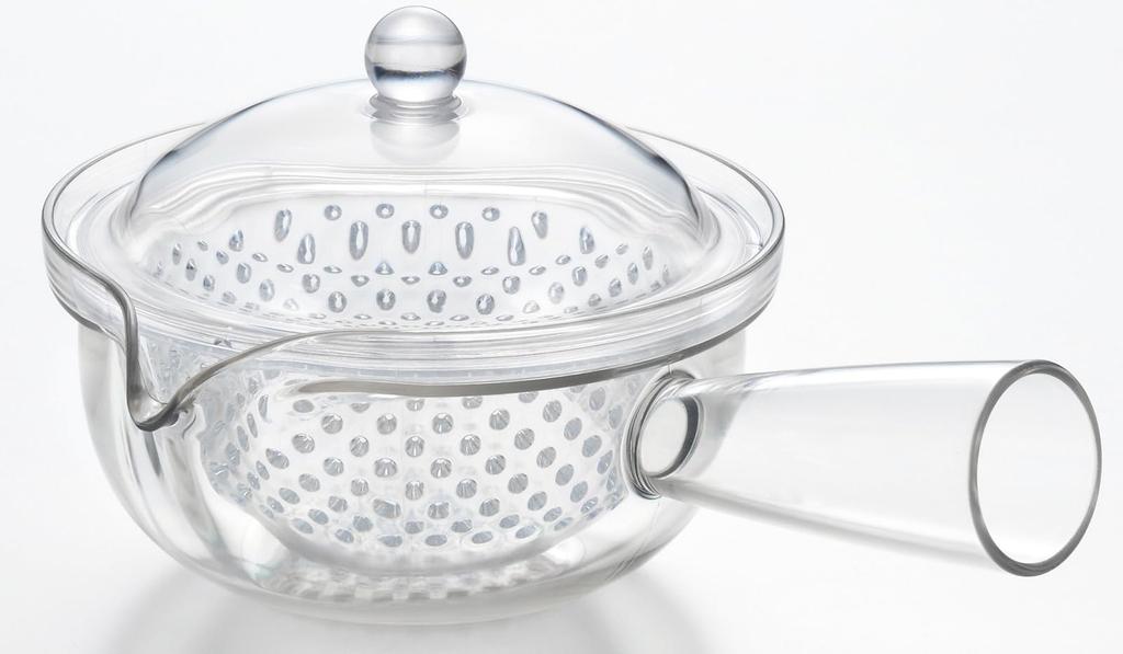 Akebono Sangyo Hergestellt in Yokote Klar Klar Transparent Tee und mit einem Kunststoff-Sieb Teekanne, Kyusu-Stil, Japan, Stil, Kunststoff, Teekanne, TW-3748,