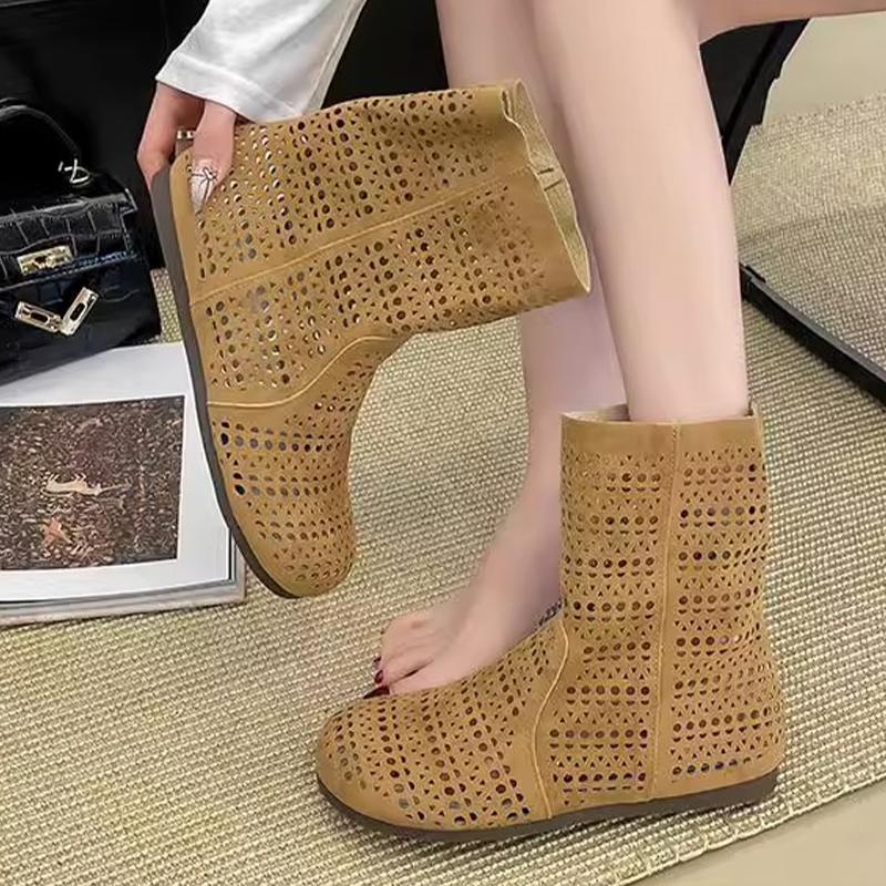 Fashion Women Flats Shoes Ankle Designer Sandals New Summer Woman Sport Shoes 2025 Fashion Cool Boots Dress Breathable Zapatos De Mujer