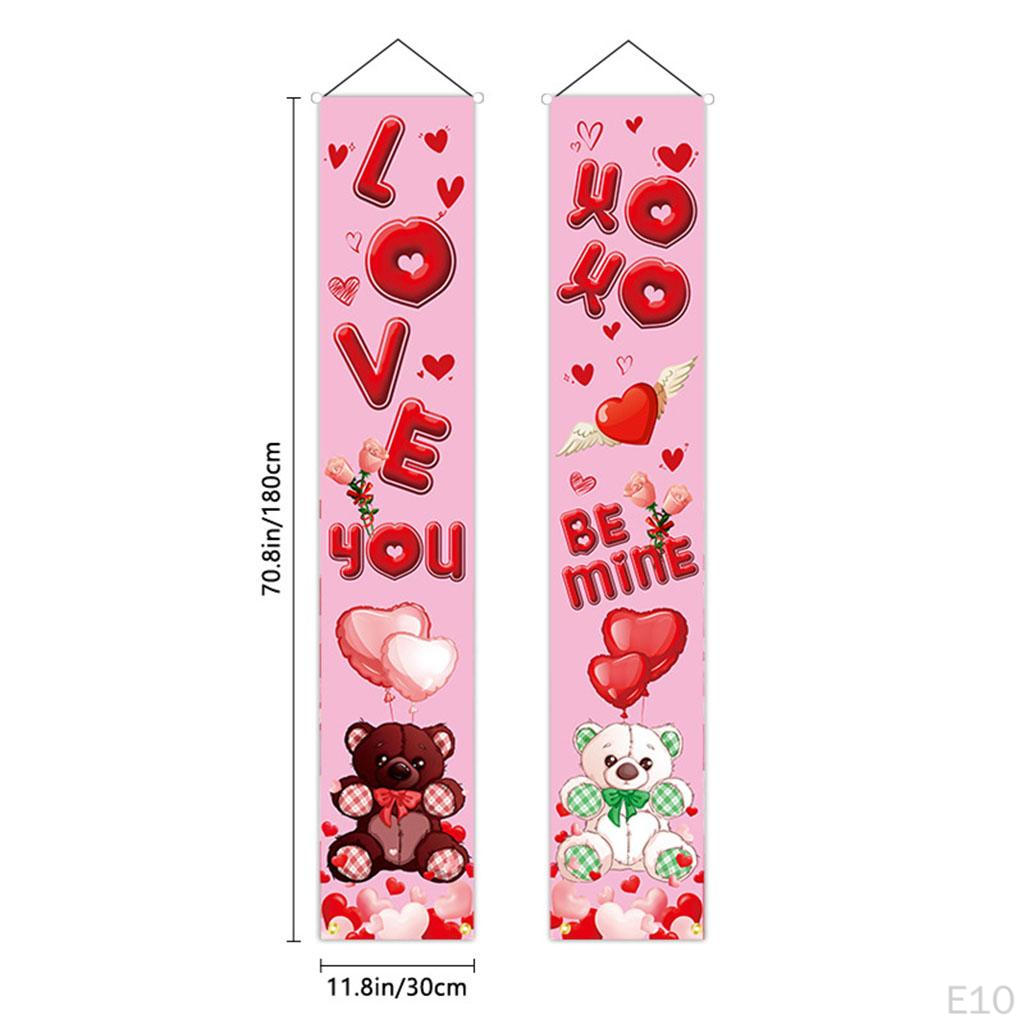 Garden Flag Decor Printed Romantic Holiday Banner Anniversary Valentines Day Party