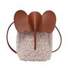 2025 Autumn and Winter New Animal Bag Fashion Japan and Korea Leisure Mini Shoulder Crossbody Granular Wool Lamb Mobile Phone Bag