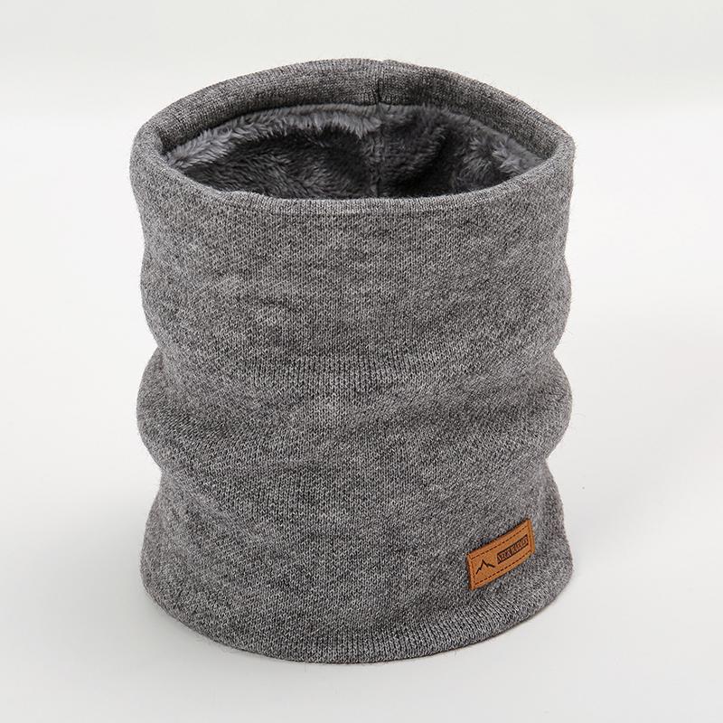 New Fashion Brand Luxury Design Solid Color Warm Scarf Women Neck Warmer Ring Elastic Scarves Winter Outdoor Cold-Proof