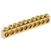 10pcs 10Hole Electrical Distribution Wire Screw Terminal Brass Ground Neutral Bar