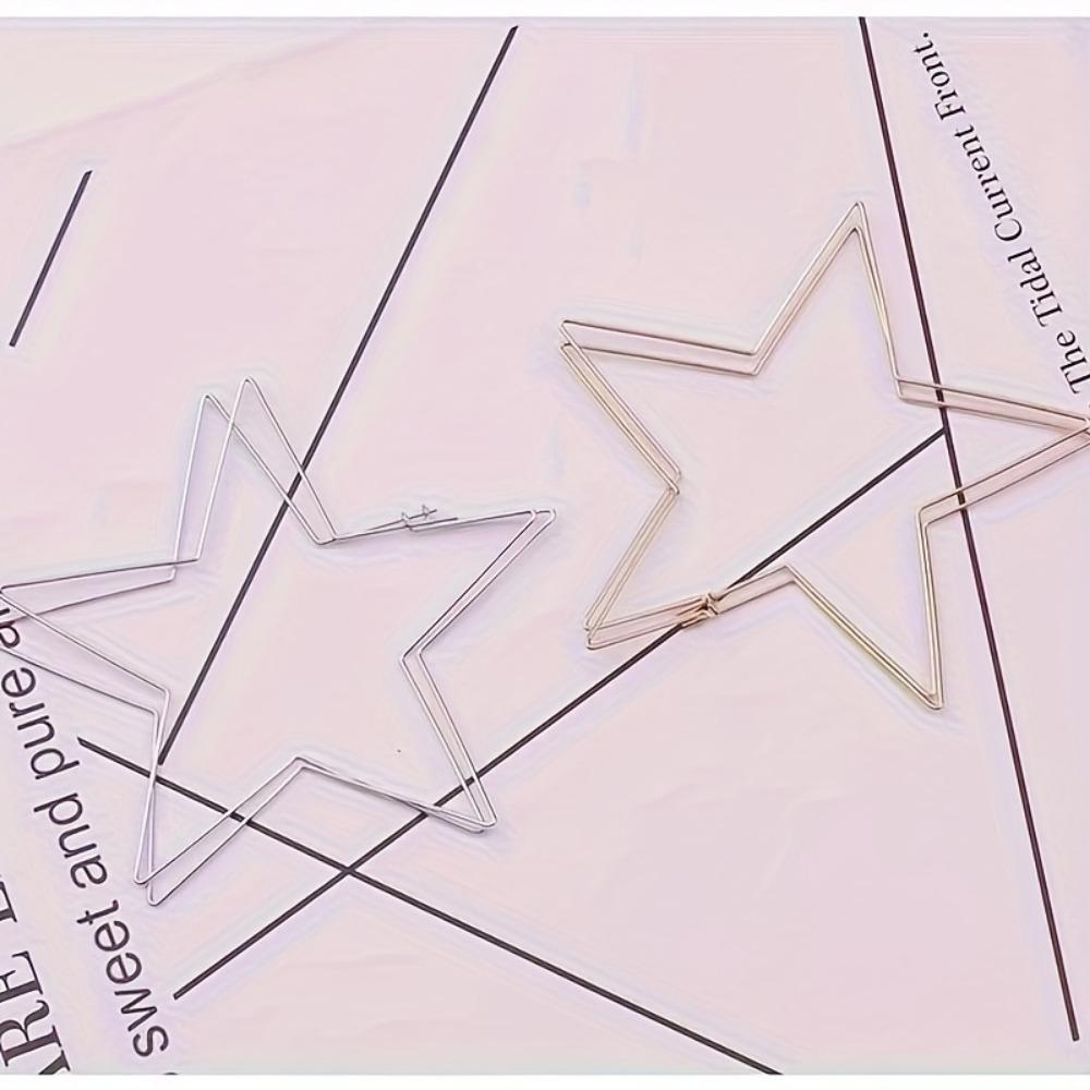 Fashion Bold & Stylish Hollow Star Geometric Earrings Accessory