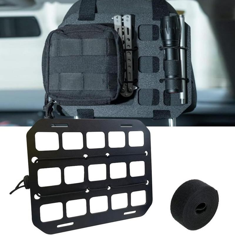 Car Seat Back Organizer Rigid Car Storage Rack With Elastic Rope Adjustable Rear Seat Organizer Versatile Truck Panel For Cars