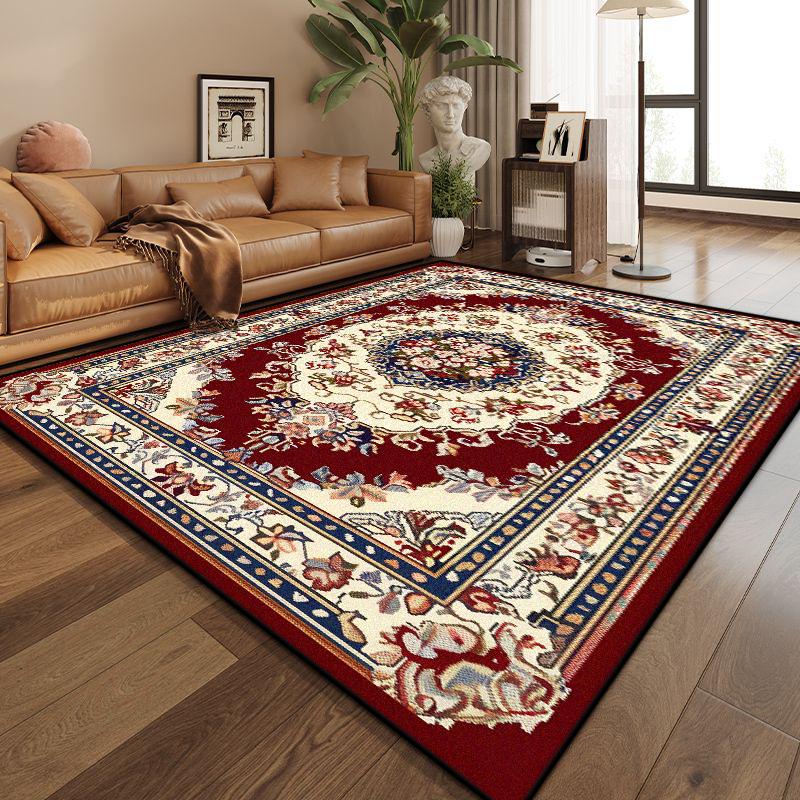 Persian Style Luxury Living Room Decoration Rug Big Size Non-slip Dining Room Carpet Easy Clean Customizable Coffee Tables Mat