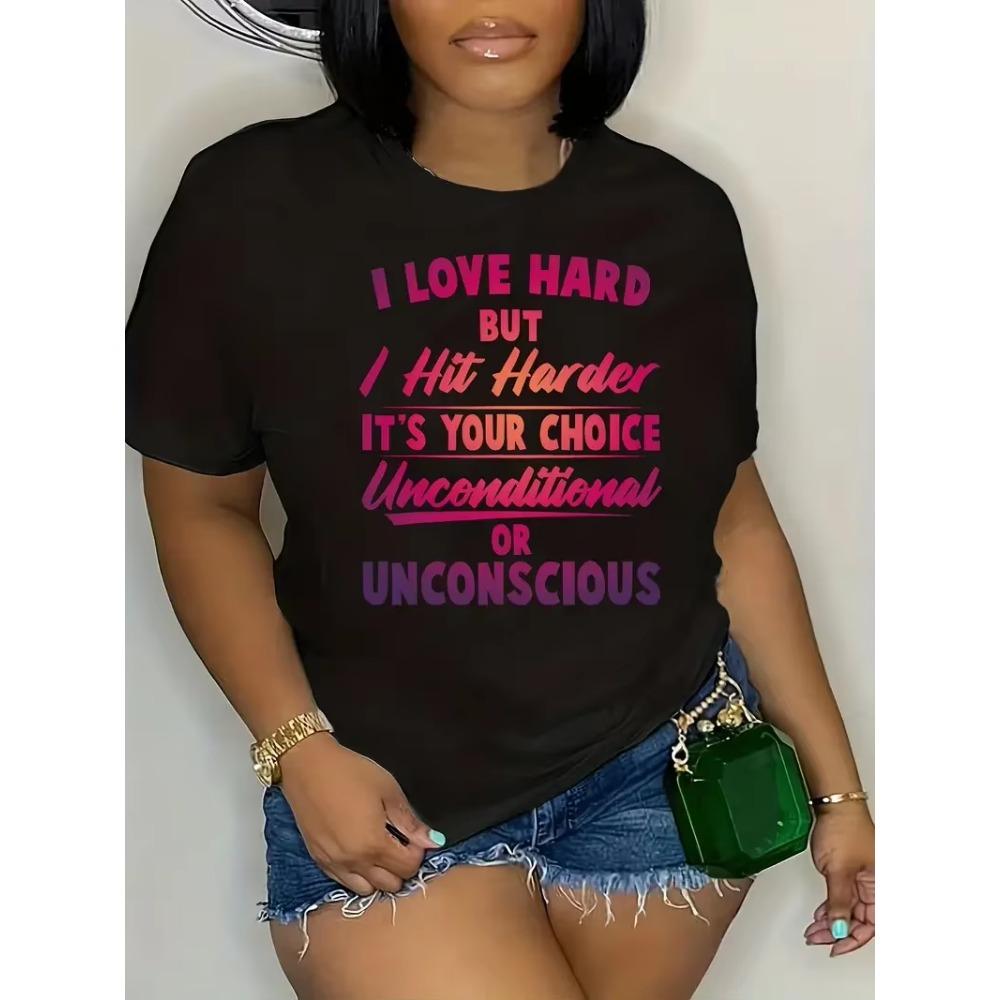 

Футболка с буквенным принтом больших размеров, повседневная футболка с круглым вырезом и коротким рукавом, женская одежда больших размеров XXXXXL