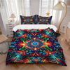 3PCs Psychedelic Patterns Design Cover Set, Breathable Fabric, Machine Washable (1 Duvet Cover + 2 Pillowcases) (Without Quilt) Yy250911068