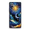 Beautiful Sun Moon Glass Phone Case Cover for Redmi 14C 10C Note 15 14 13 12 10 11 K40 Pro Plus Soft TPU Shockproof Shell Fundas