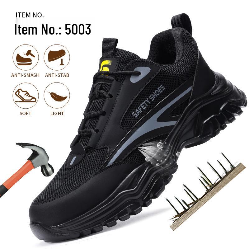 Lightweight Breathable Unisex Safety Shoes: Comfortable, Wear-Resistant, Anti-Smash, Anti-Puncture Summer Work Shoes