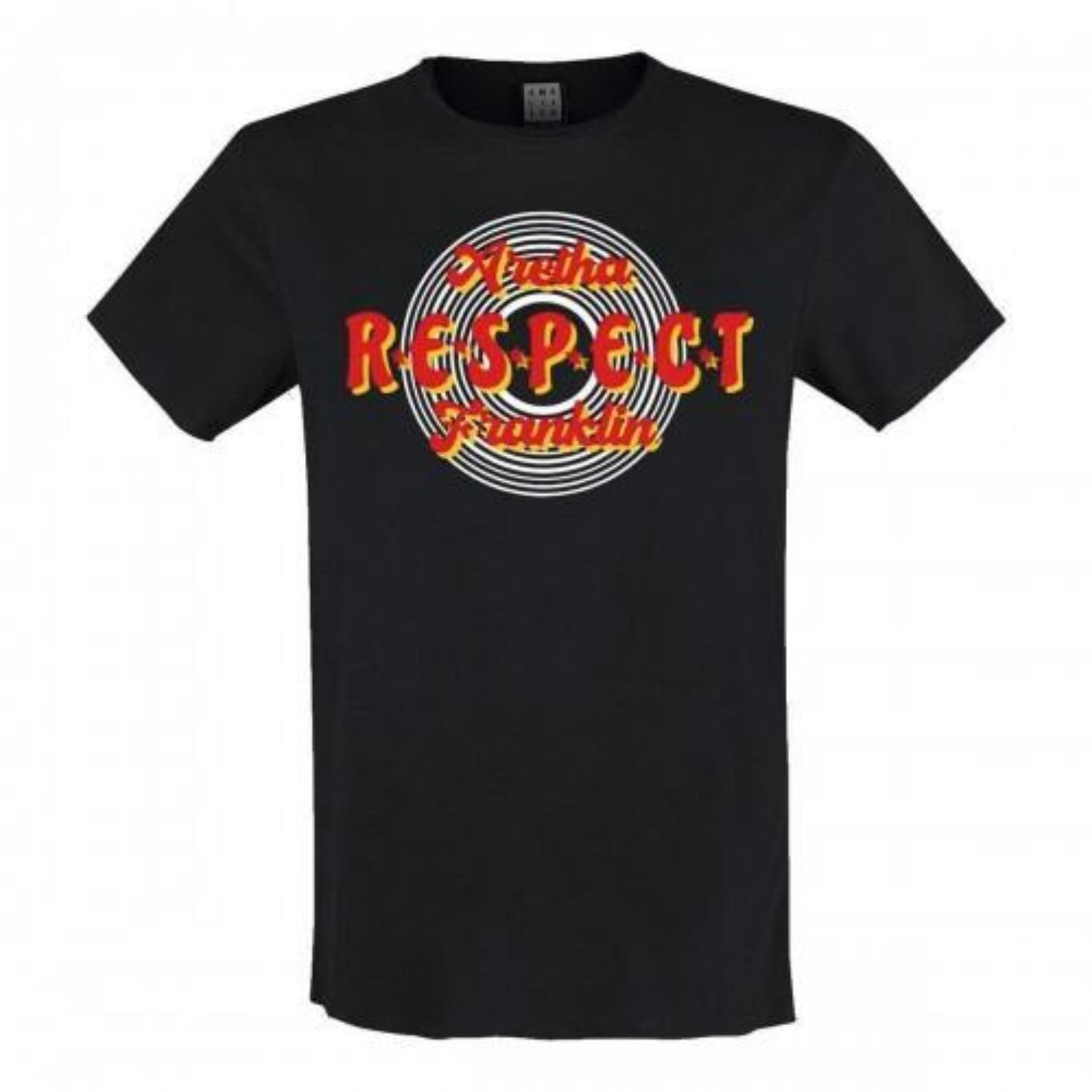 Amplified Unisex Adult Respect Aretha Franklin T-Shirt S чёрный