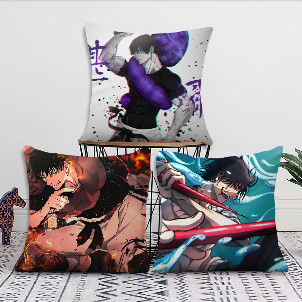 Toji Anime Jujutsu Kaisen F-Fushiguro  Pillow Case Fan Style Square Home Decor Cushion Cover Design Printed
