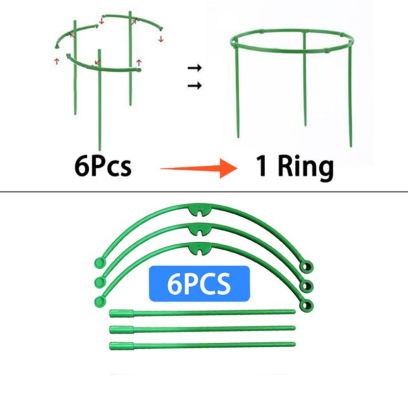 

Plant Stakes Plant Stanch Flower Support Bonsai Vine Plants Trellis Pot Semicircle Fixed Rod Gardening Tools 6/12/18/24Pcs