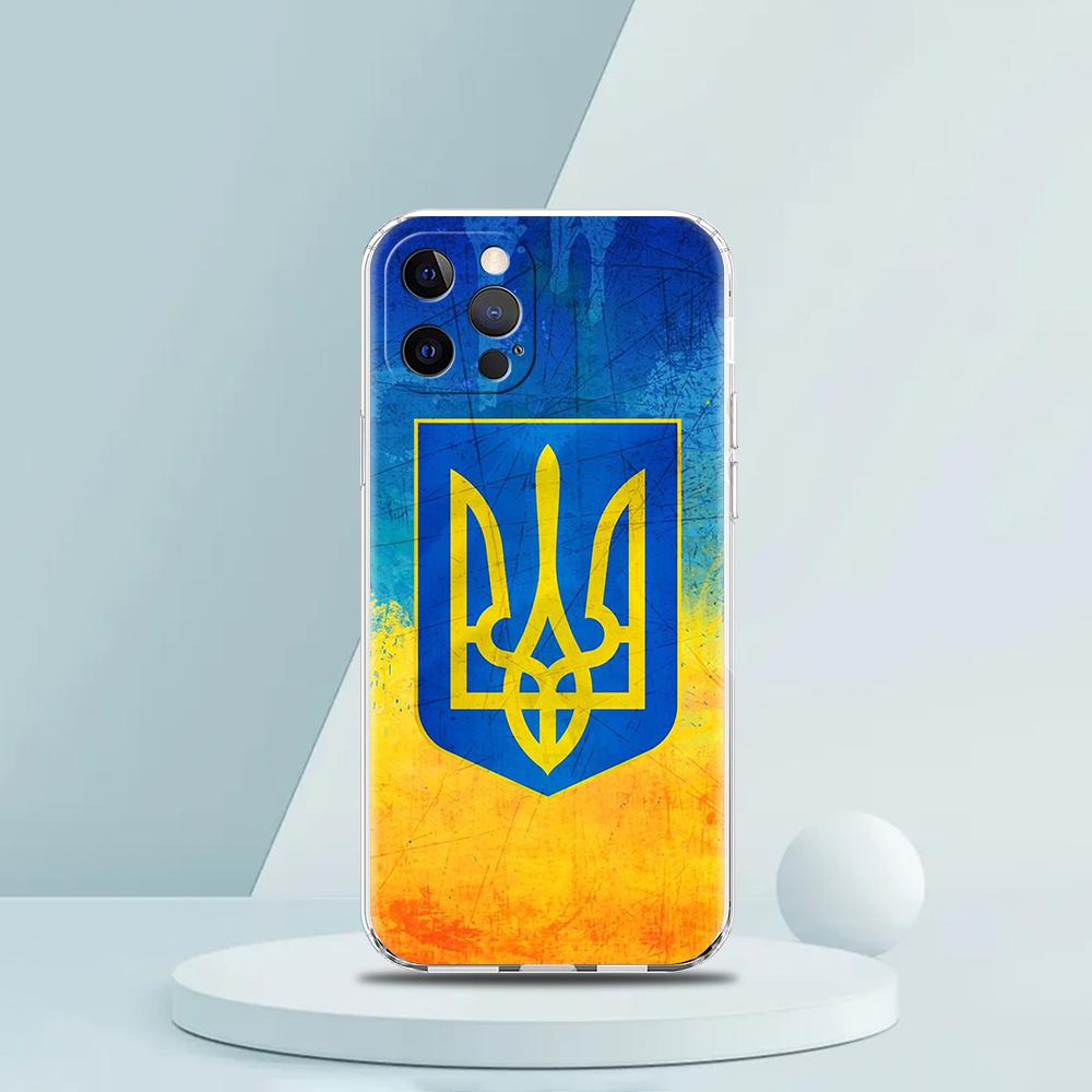 U-Ukraine Flag Phone Case for iPhone 16 15 14 13 12 Pro Max Transparent Soft for iPhone 11 Pro Max 7 8 Plus XS XR Shell Capas