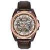 Bulova 98A165 Men's Stainless Steel Brown Leather Band Brown Skeleton Dial Smartwatch