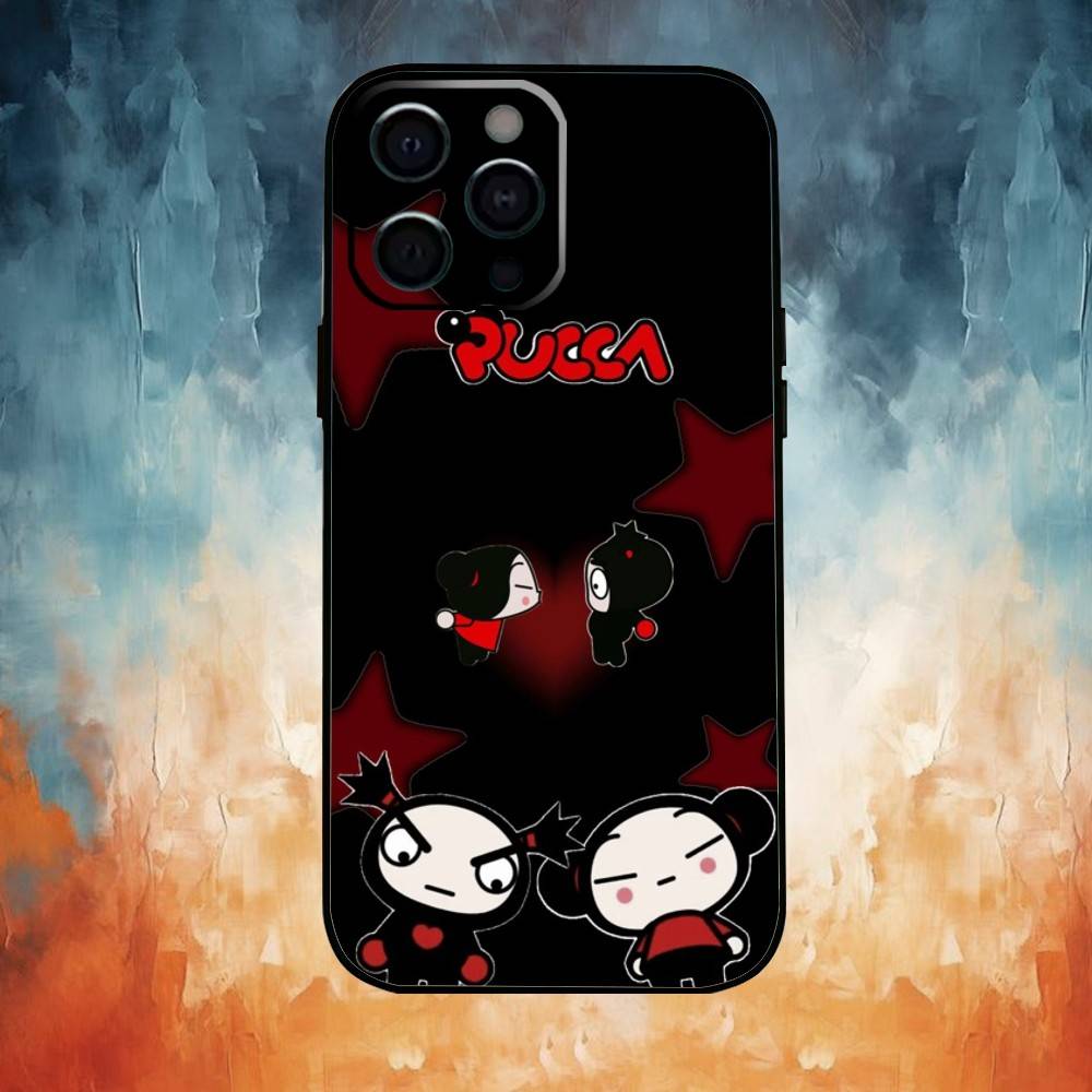 Cute Cartoon-Pucca Phone Case Silicone Soft For IPhone 17,16,15,14,13,12,11,XS,Plus Pro Max