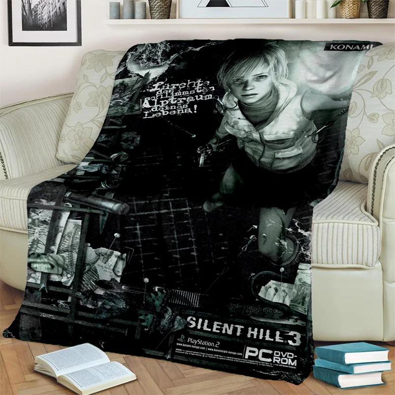 3D Silent Hill HD Horror Movie Game Blanket,Soft Throw Blanket for Home Bedroom Bed Sofa Picnic Travel Office Cover Blanket Kids