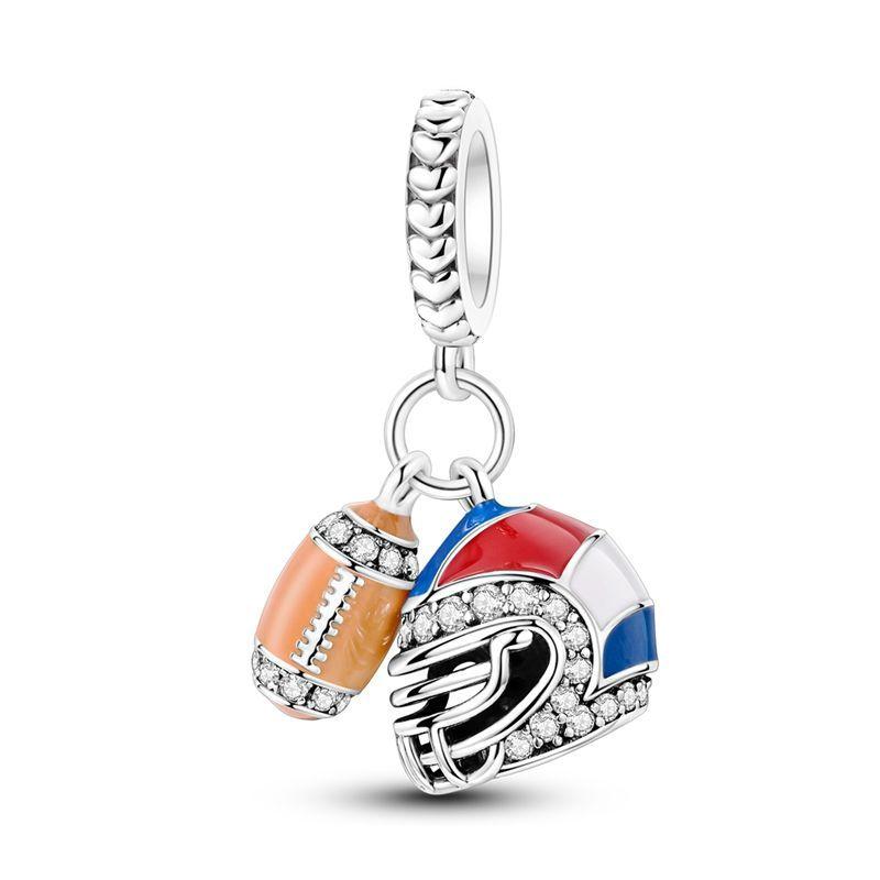 Neue Original Kupferkugel Charms Fußball Basketball Golf Ohrringe Perlen Anhänger Passend für Armband Halskette Schmuck Geschenk