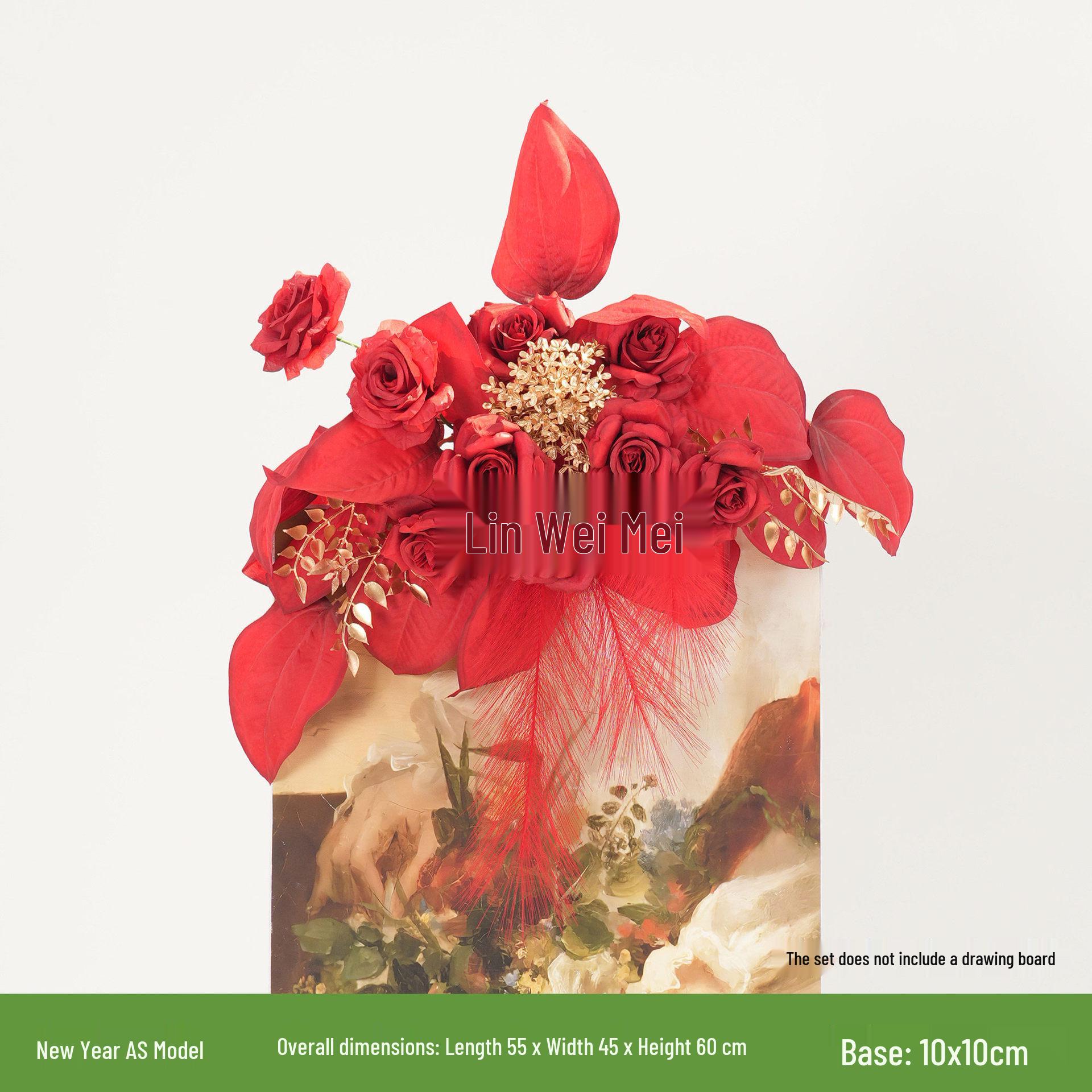 

Red Silk Flower Arrangement for Weddings & Home Decor