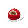 Grotte pour Chat Lit Abri pour Animal de Compagnie Couchage Coussin Épais Mignon Doux Compact Petite Maison pour Chien Cachette