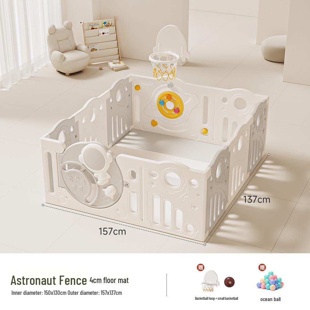 Baby Playpen and Crawling Mat: Indoor Infant Safety Fence for Living Room Floor.