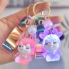 Creative Bag Pendant Acrylic Led Flashlight Keychain Car Keyring Key Lanyard Elk Keychain