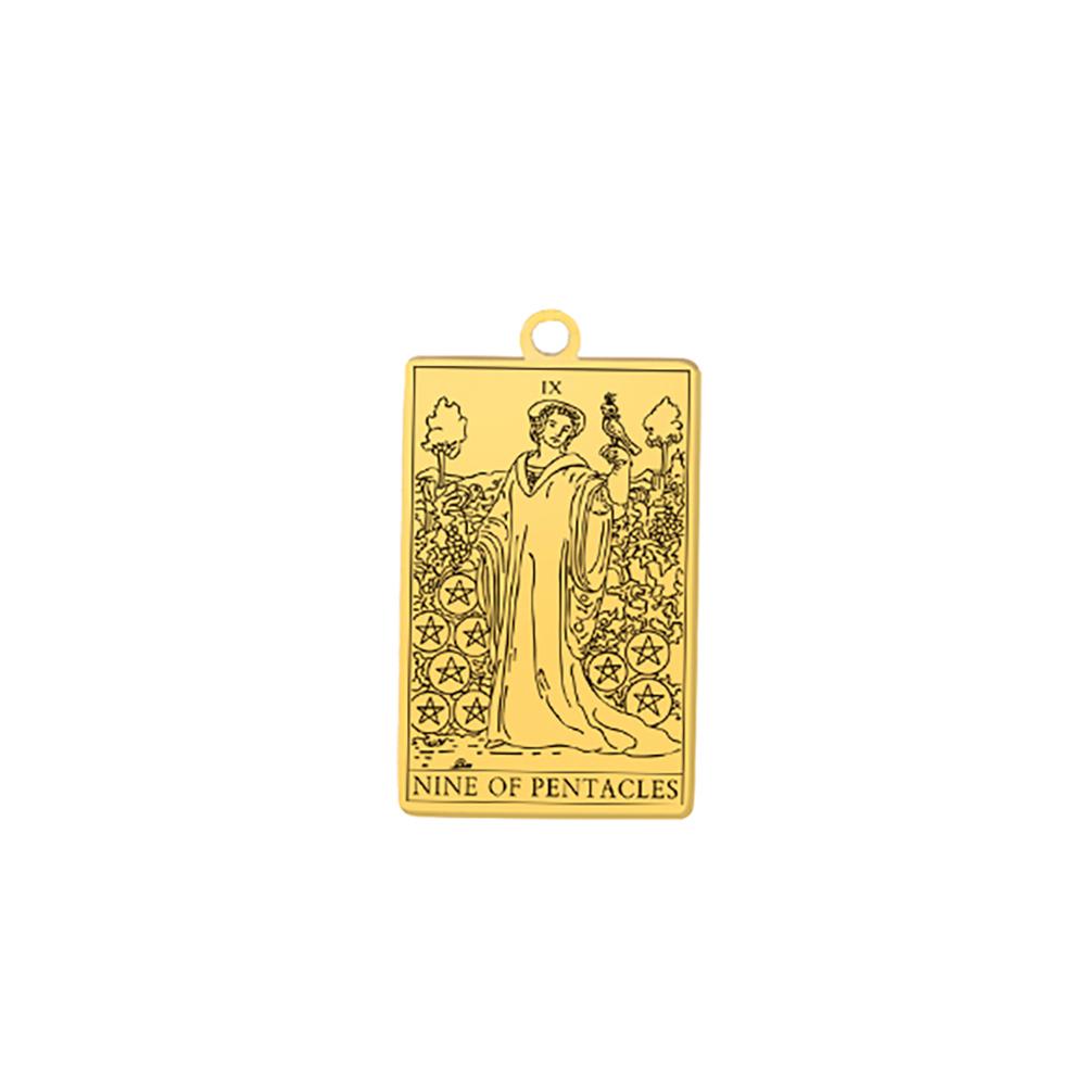 Suit of Pentacles Tarot Cards Vintage Amulet Pendant for Necklaces Suit of Swords Traditional Tarot Art Minor Arcana Wholesale