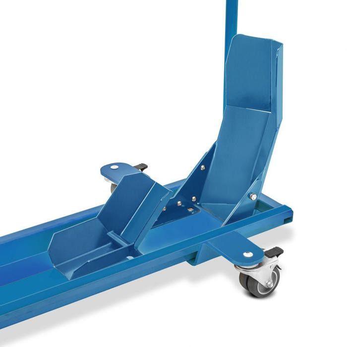 Motorrad-Rollbrett - ConStands Smart Mover - Tragfähigkeit 450 kg - Farbe Blau - Polyamid-Rollen