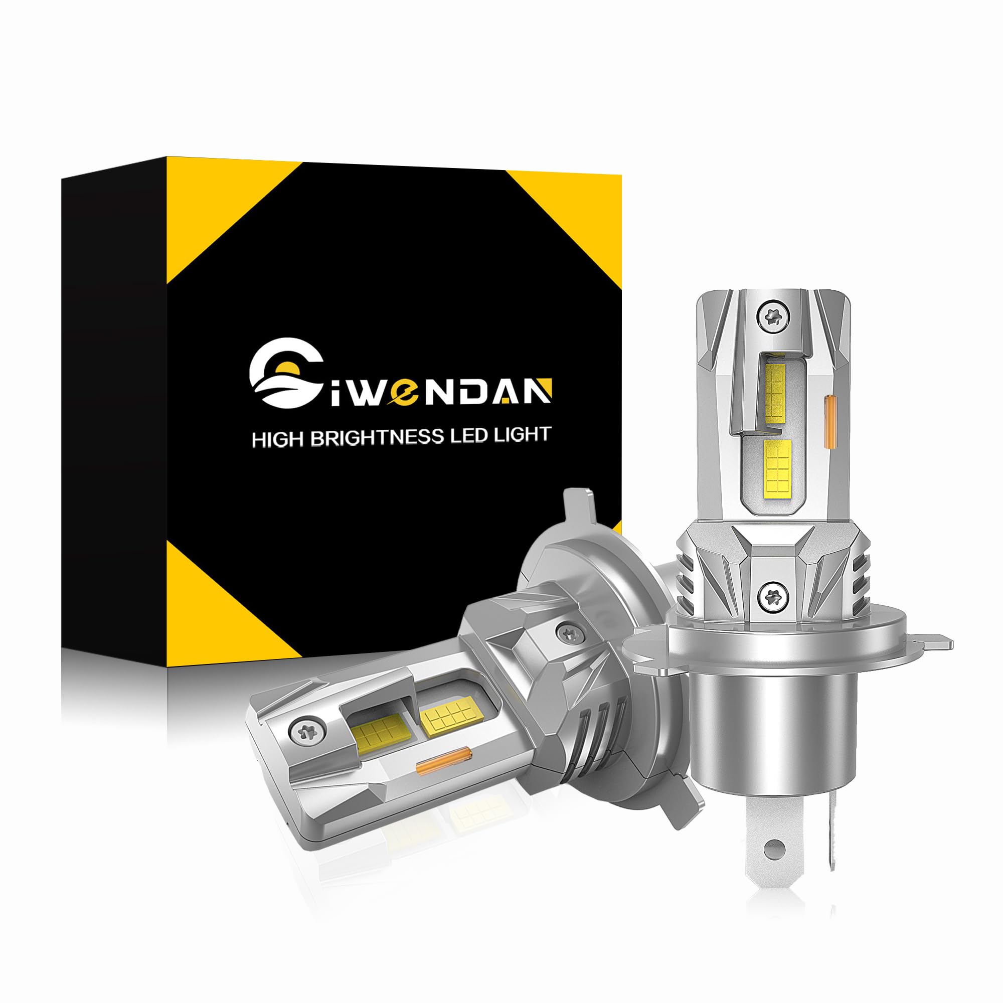 

Светодиодная фара CIWENDAN H4 Hi/Lo, Взрывной свет, Для автомобилей 14 000 лм, Совместима с Новым H4 белый