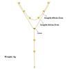 Necklace double-layer love tassel, simple and fashionable personality, versatile collarbone chain for women