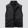 Winter Mens Vest Sleeveless Coat Jacket Men Thick Warm Fleece Waistcoat Workwear Tops Cargo Vest Windbreaker Fashion