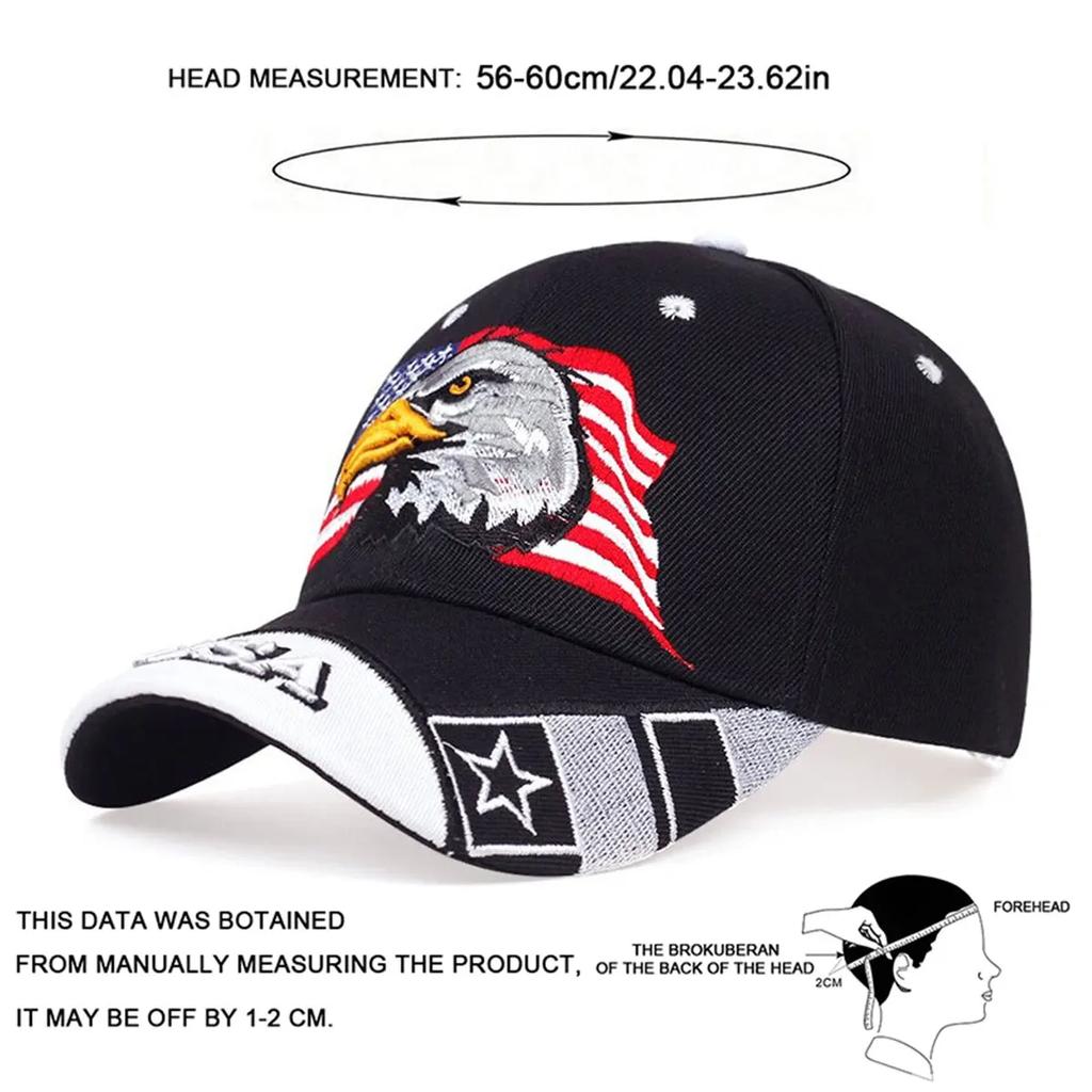 Women Usa Eagle Embroidery Baseball Caps Spring Autumn Outdoor Use Adjustable Casual Hats Sunscreen Hat For Men And