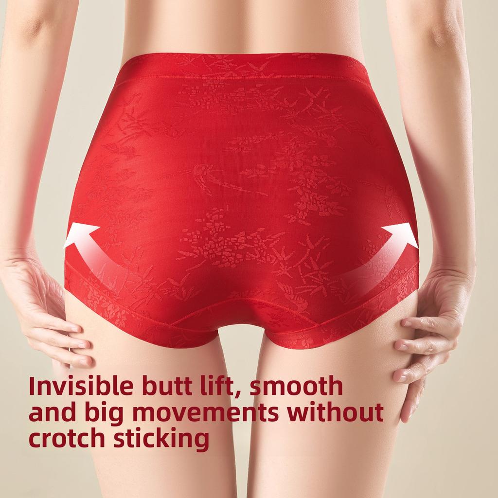 Women's Spring and Summer New Mulberry Silk 10A Antibacterial Extended Bottom Crotch Briefs